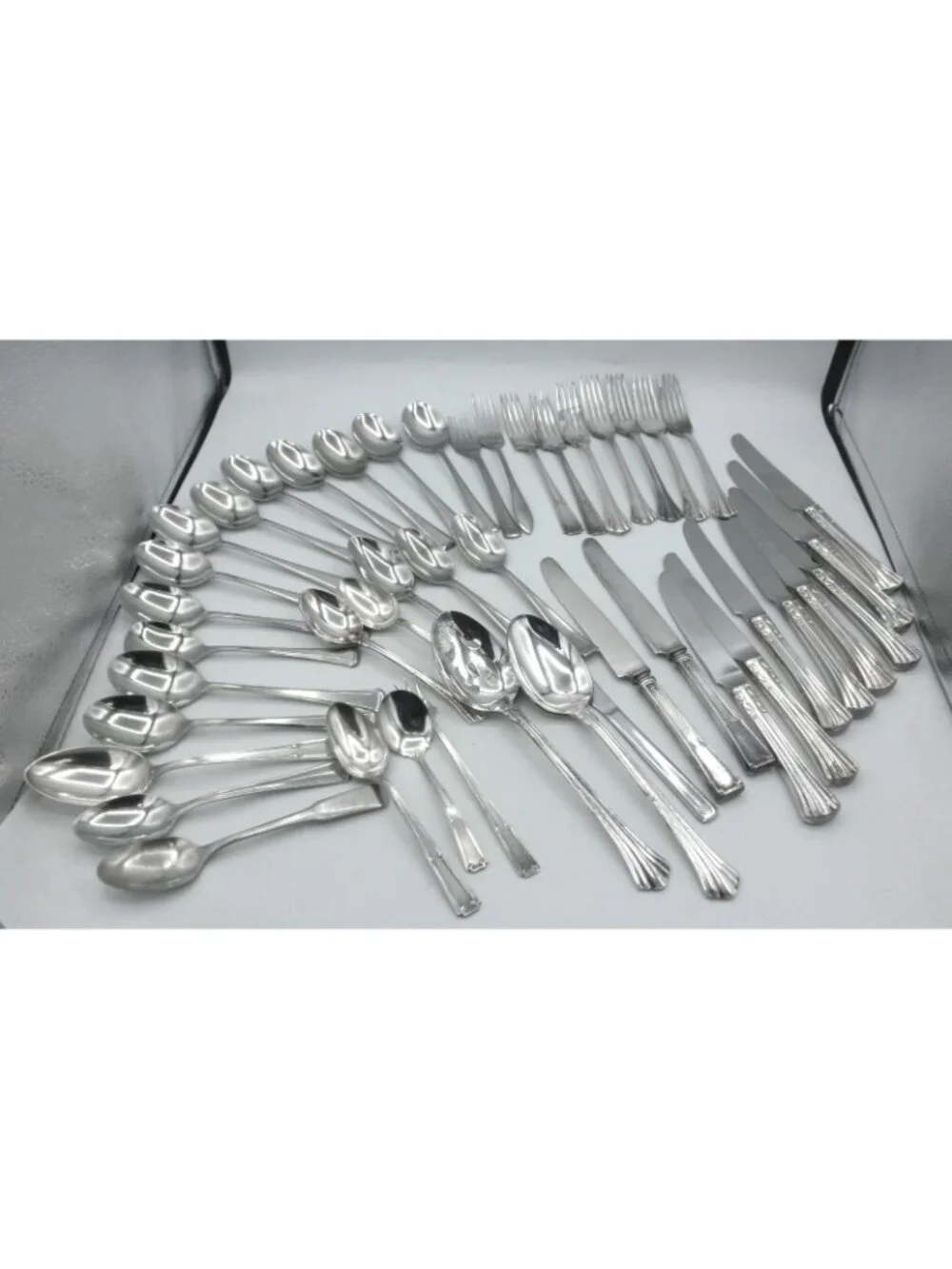45 Piece (Some Vintage) Craft Silverplate and Stainless Steel Flatware Mixed Lot